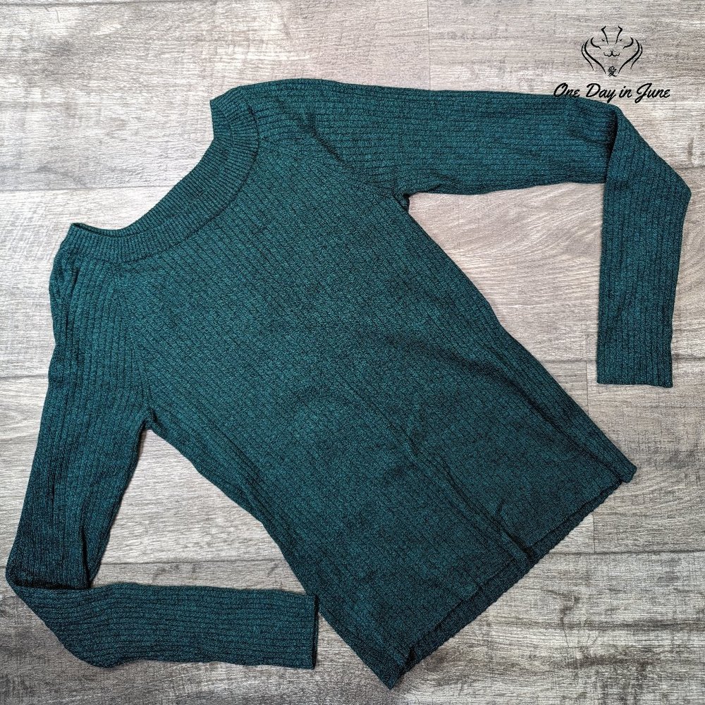 Express Ribbed Long Sleeve Top Size L